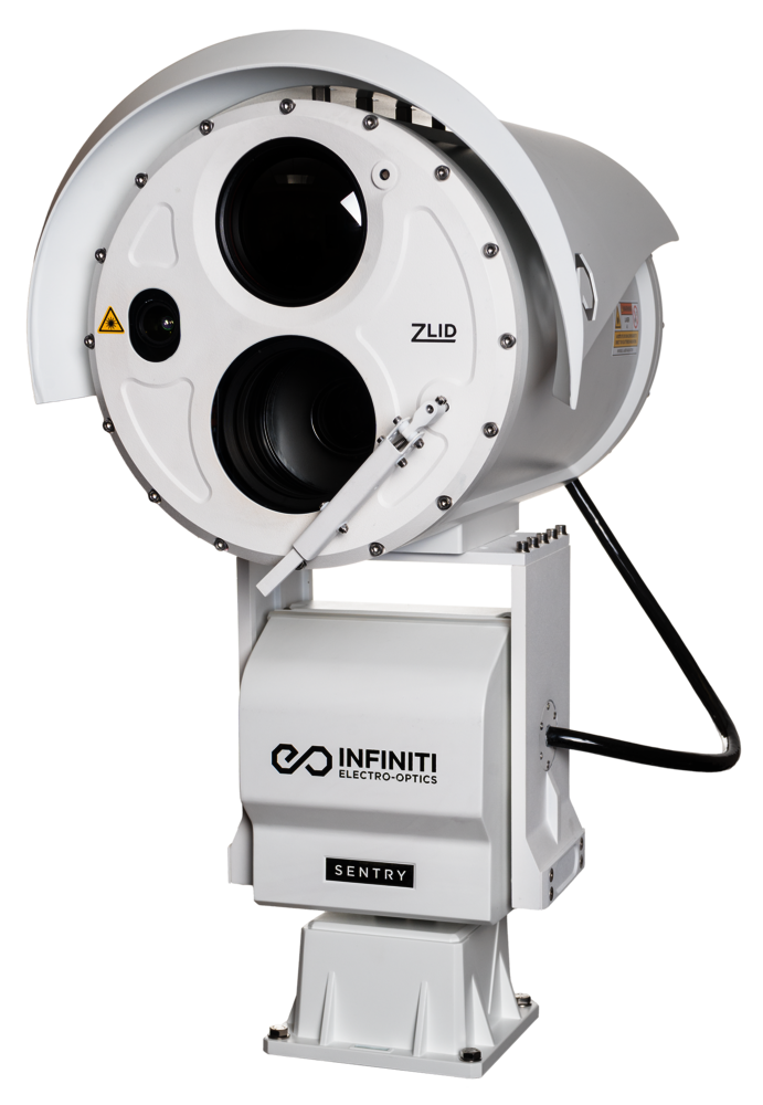 Top Mount Sentry PTZ Camera System with 4M-53X, 500m ZLID Illuminator and 120mm Thermal Imager