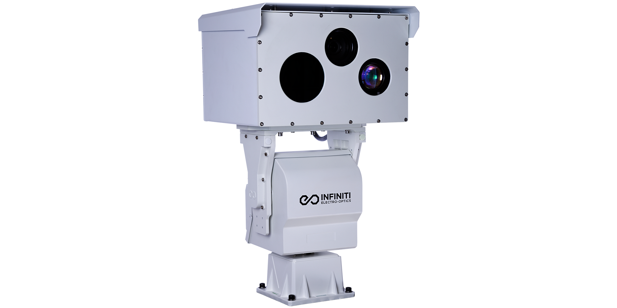 Sentry Multi-Sensor PTZ Camera System with 500mm SWIR Imaging Camera, 49X VIS/NIR Zoom Lens and 435mm MWIR Cooled Thermal Imaging Camera